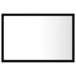 vidaXL Oglindă de baie cu LED, negru, 60x8,5x37 cm, acril