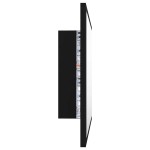 vidaXL Oglindă de baie cu LED, negru, 60x8,5x37 cm, acril