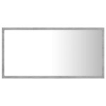vidaXL Oglindă de baie cu LED, gri beton, 80x8,5x37 cm, acril