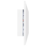 vidaXL Oglindă de baie cu LED, alb, 90x8,5x37 cm, acril