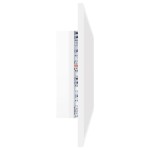 vidaXL Oglindă de baie cu LED, alb extralucios, 90x8,5x37 cm, acril