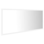 vidaXL Oglindă de baie cu LED, alb, 100x8,5x37 cm, acril