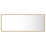 vidaXL Oglindă de baie cu LED, stejar sonoma, 100x8,5x37 cm, acril