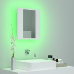 vidaXL Dulap de baie cu oglindă & LED, alb, 40x12x45 cm, acril vidaXL Dulap de baie cu oglindă & LED, alb, 40x12x45 cm, acril