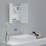 vidaXL Dulap de baie cu oglindă & LED, alb, 40x12x45 cm, acril vidaXL Dulap de baie cu oglindă & LED, alb, 40x12x45 cm, acril