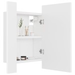 vidaXL Dulap de baie cu oglindă & LED, alb, 40x12x45 cm, acril vidaXL Dulap de baie cu oglindă & LED, alb, 40x12x45 cm, acril