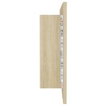 vidaXL Dulap de baie cu oglindă și LED, stejar Sonoma, 100x12x45 acril