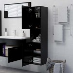 vidaXL Dulap de baie, negru, 30x30x130 cm, lemn prelucrat vidaXL Dulap de baie, negru, 30x30x130 cm, lemn prelucrat