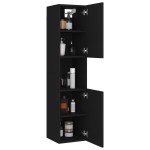 vidaXL Dulap de baie, negru, 30x30x130 cm, lemn prelucrat vidaXL Dulap de baie, negru, 30x30x130 cm, lemn prelucrat