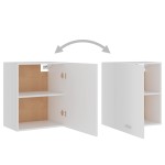 vidaXL Dulapuri suspendate “Lyon”, 2 buc., alb, 50x31x60 cm