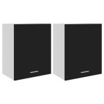 vidaXL Dulapuri suspendate “Lyon”, 2 buc., negru, 50x31x60 cm
