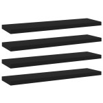 vidaXL Plăci bibliotecă, 4 buc., negru, 40 x 10 x 1,5 cm, PAL vidaXL Plăci bibliotecă, 4 buc., negru, 40 x 10 x 1,5 cm, PAL