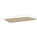vidaXL Plăci bibliotecă, 4 buc, stejar sonoma, 40 x 20 x 1,5 cm, PAL