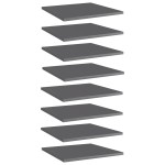 vidaXL Plăci bibliotecă, 8 buc., gri extralucios, 40 x 40 x 1,5 cm PAL vidaXL Plăci bibliotecă, 8 buc., gri extralucios, 40 x 40 x 1,5 cm PAL