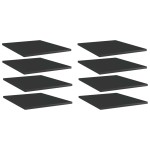 vidaXL Plăci bibliotecă, 8 buc. negru extralucios 40 x 50 x 1,5 cm PAL vidaXL Plăci bibliotecă, 8 buc. negru extralucios 40 x 50 x 1,5 cm PAL