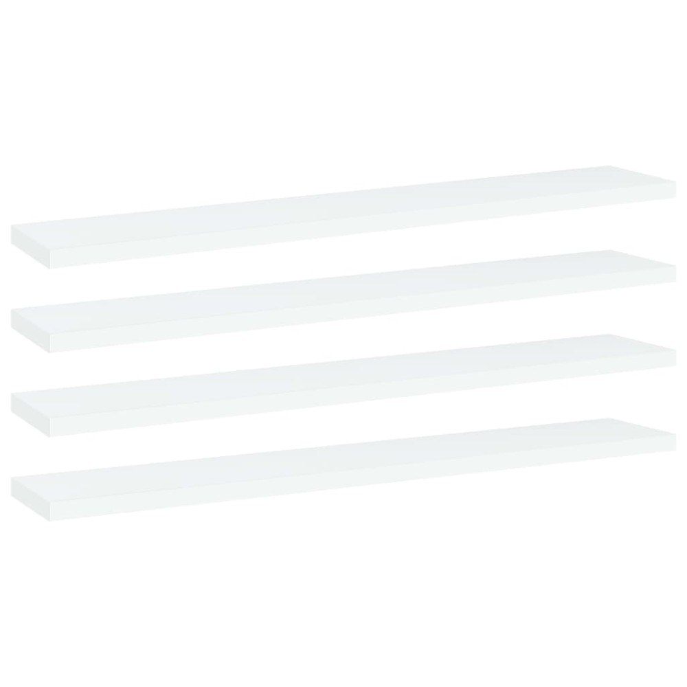 vidaXL Plăci bibliotecă, 4 buc., alb, 60 x 10 x 1,5 cm, PAL