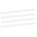 vidaXL Plăci bibliotecă, 4 buc., alb, 60 x 10 x 1,5 cm, PAL