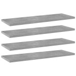 vidaXL Plăci bibliotecă, 4 buc., gri beton, 60 x 20 x 1,5 cm, PAL vidaXL Plăci bibliotecă, 4 buc., gri beton, 60 x 20 x 1,5 cm, PAL