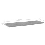 vidaXL Plăci bibliotecă, 4 buc., gri beton, 60 x 20 x 1,5 cm, PAL vidaXL Plăci bibliotecă, 4 buc., gri beton, 60 x 20 x 1,5 cm, PAL