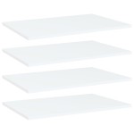 vidaXL Plăci bibliotecă, 4 buc., alb, 60 x 40 x 1,5 cm, PAL