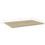vidaXL Plăci bibliotecă, 4 buc, stejar sonoma, 60 x 40 x 1,5 cm, PAL