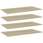 vidaXL Plăci bibliotecă, stejar sonoma, 4 buc, 80 x 20 x 1,5 cm, PAL vidaXL Plăci bibliotecă, stejar sonoma, 4 buc, 80 x 20 x 1,5 cm, PAL