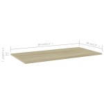 vidaXL Plăci bibliotecă, stejar sonoma, 4 buc, 80 x 20 x 1,5 cm, PAL vidaXL Plăci bibliotecă, stejar sonoma, 4 buc, 80 x 20 x 1,5 cm, PAL