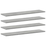 vidaXL Plăci bibliotecă, gri beton, 4 buc, 80 x 20 x 1,5 cm, lemn vidaXL Plăci bibliotecă, gri beton, 4 buc, 80 x 20 x 1,5 cm, lemn