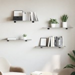 vidaXL Plăci bibliotecă, gri beton, 4 buc, 80 x 20 x 1,5 cm, lemn vidaXL Plăci bibliotecă, gri beton, 4 buc, 80 x 20 x 1,5 cm, lemn