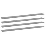 vidaXL Plăci bibliotecă, 4 buc., gri beton, 100 x 10 x 1,5 cm, PAL vidaXL Plăci bibliotecă, 4 buc., gri beton, 100 x 10 x 1,5 cm, PAL
