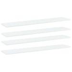 vidaXL Plăci bibliotecă, 4 buc., alb, 100 x 20 x 1,5 cm, PAL