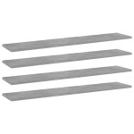 vidaXL Plăci bibliotecă, gri beton, 4 buc, 100 x 20 x 1,5 cm, PAL vidaXL Plăci bibliotecă, gri beton, 4 buc, 100 x 20 x 1,5 cm, PAL