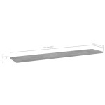 vidaXL Plăci bibliotecă, gri beton, 4 buc, 100 x 20 x 1,5 cm, PAL vidaXL Plăci bibliotecă, gri beton, 4 buc, 100 x 20 x 1,5 cm, PAL