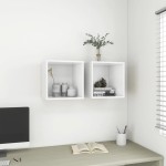 vidaXL Dulap de perete, alb, 37x37x37 cm, lemn prelucrat vidaXL Dulap de perete, alb, 37x37x37 cm, lemn prelucrat