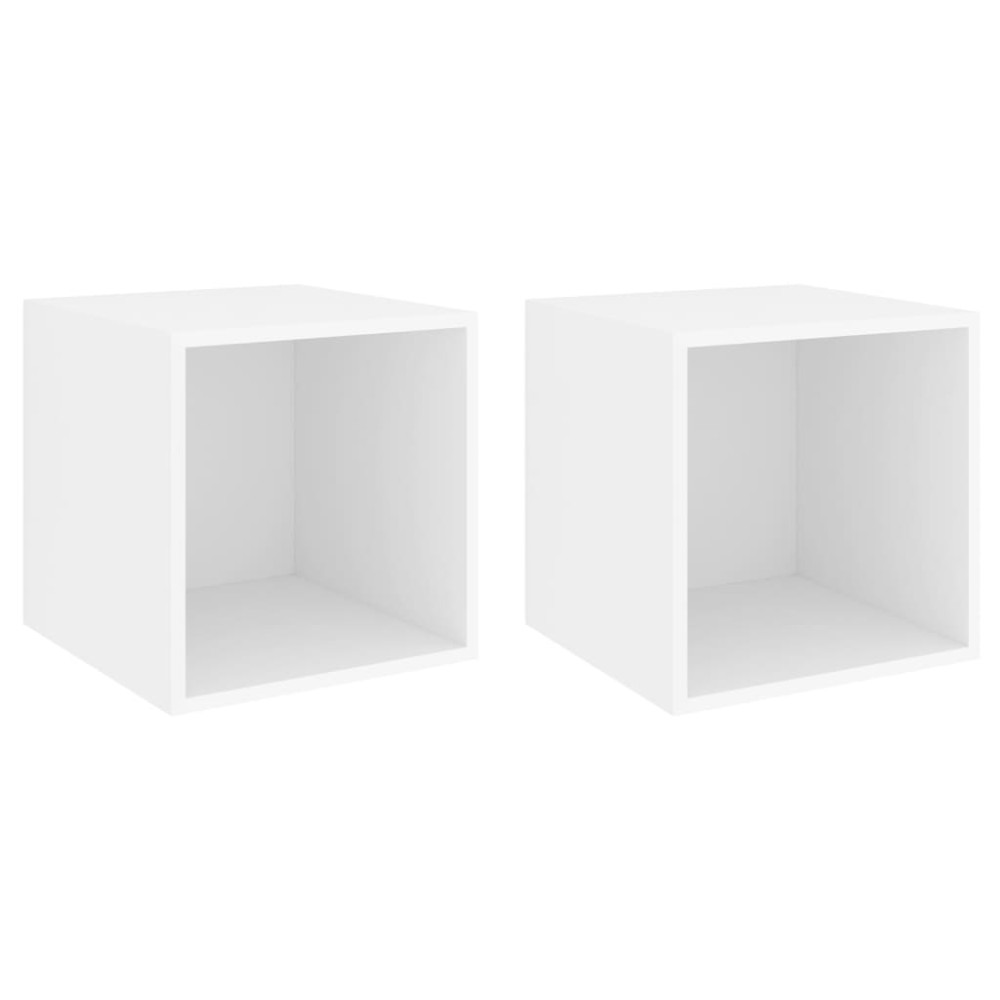 vidaXL Dulapuri de perete, 2 buc., alb, 37x37x37 cm, PAL