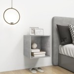 vidaXL Dulap de perete, gri beton, 37x37x37 cm, PAL vidaXL Dulap de perete, gri beton, 37x37x37 cm, PAL