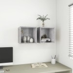 vidaXL Dulap de perete, gri beton, 37x37x37 cm, PAL vidaXL Dulap de perete, gri beton, 37x37x37 cm, PAL