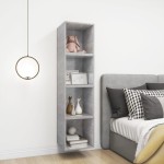 vidaXL Dulap de perete, gri beton, 37x37x37 cm, PAL vidaXL Dulap de perete, gri beton, 37x37x37 cm, PAL
