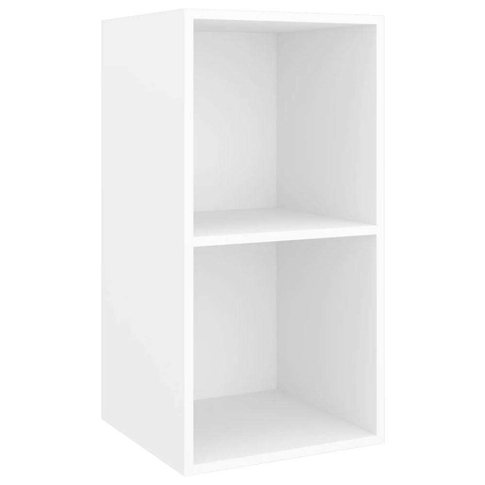 vidaXL Dulap TV montat pe perete, alb, 37x37x72 cm, lemn prelucrat