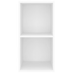 vidaXL Dulap TV montat pe perete, alb, 37x37x72 cm, lemn prelucrat