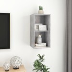 vidaXL Dulap TV montat pe perete, gri beton, 37x37x72 cm, PAL