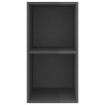 vidaXL Dulap TV montat pe perete, gri extralucios, 37x37x72 cm, PAL