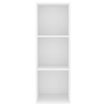 vidaXL Dulap TV montat pe perete, alb, 37x37x107 cm, PAL