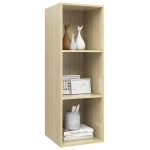 vidaXL Dulap TV montat pe perete, stejar Sonoma, 37x37x107 cm, PAL