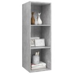 vidaXL Dulap TV montat pe perete, gri beton, 37x37x107 cm, PAL