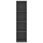 vidaXL Dulap TV montat pe perete, gri, 37x37x142,5 cm, PAL