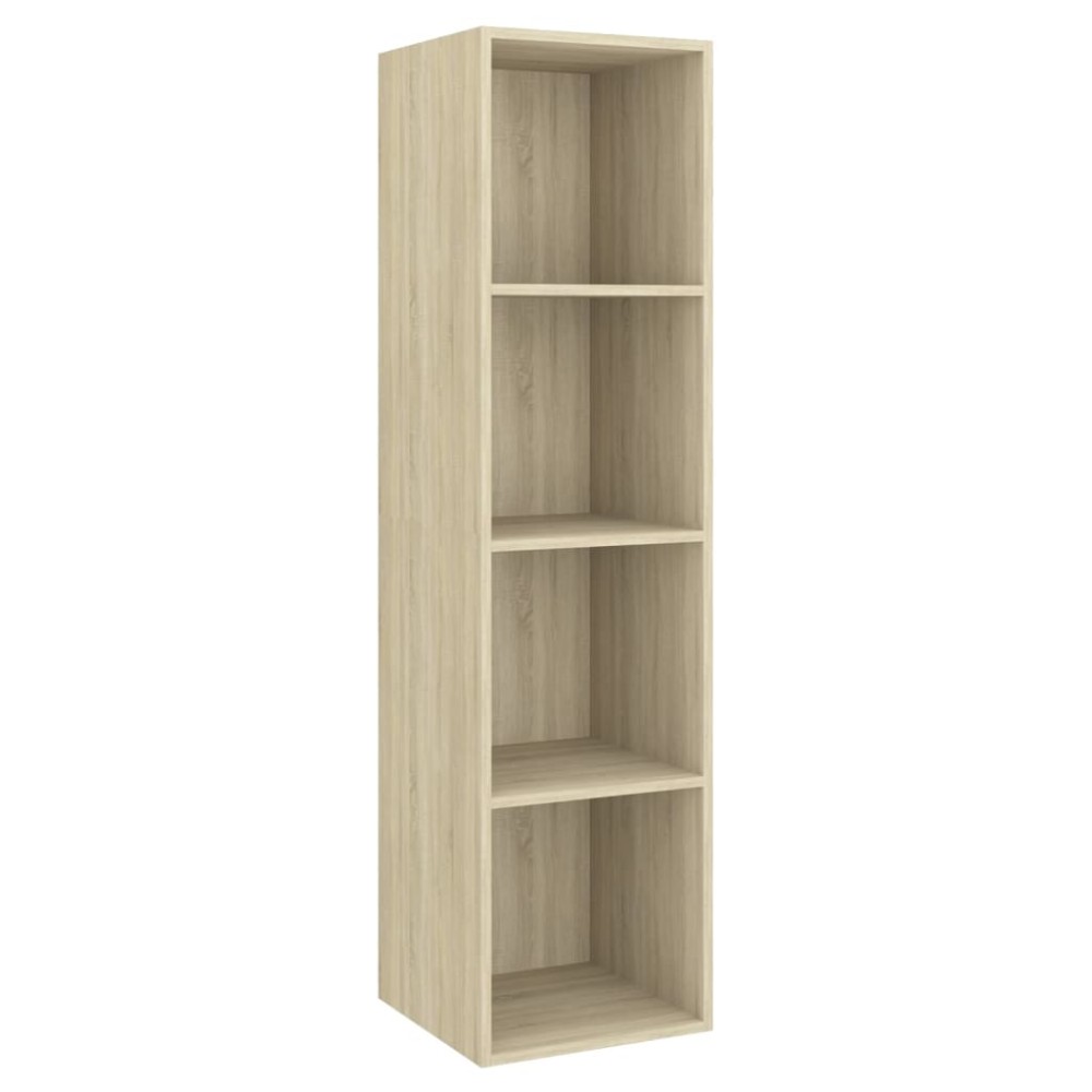 vidaXL Dulap TV montat pe perete, stejar Sonoma, 37x37x142,5 cm, PAL