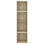 vidaXL Dulap TV montat pe perete, stejar Sonoma, 37x37x142,5 cm, PAL