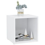 vidaXL Comode TV, 2 buc., alb, 37x35x37 cm, PAL