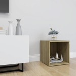 vidaXL Comodă TV, stejar sonoma, 37x35x37 cm, lemn prelucrat vidaXL Comodă TV, stejar sonoma, 37x35x37 cm, lemn prelucrat